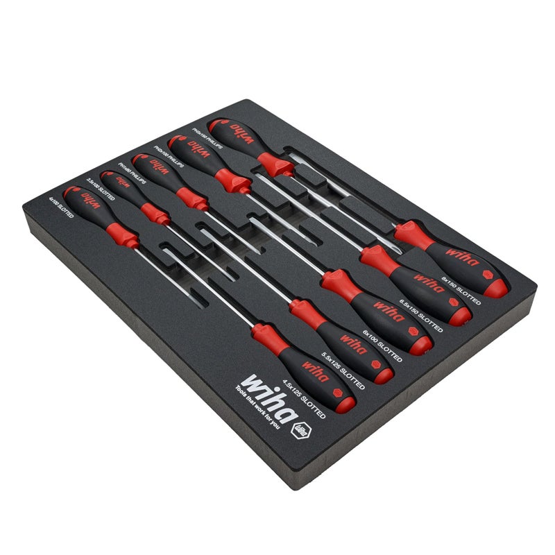 Wiha 30280 10 Piece SoftFinish Cushion Grip Screwdriver Tray Set - Image 2